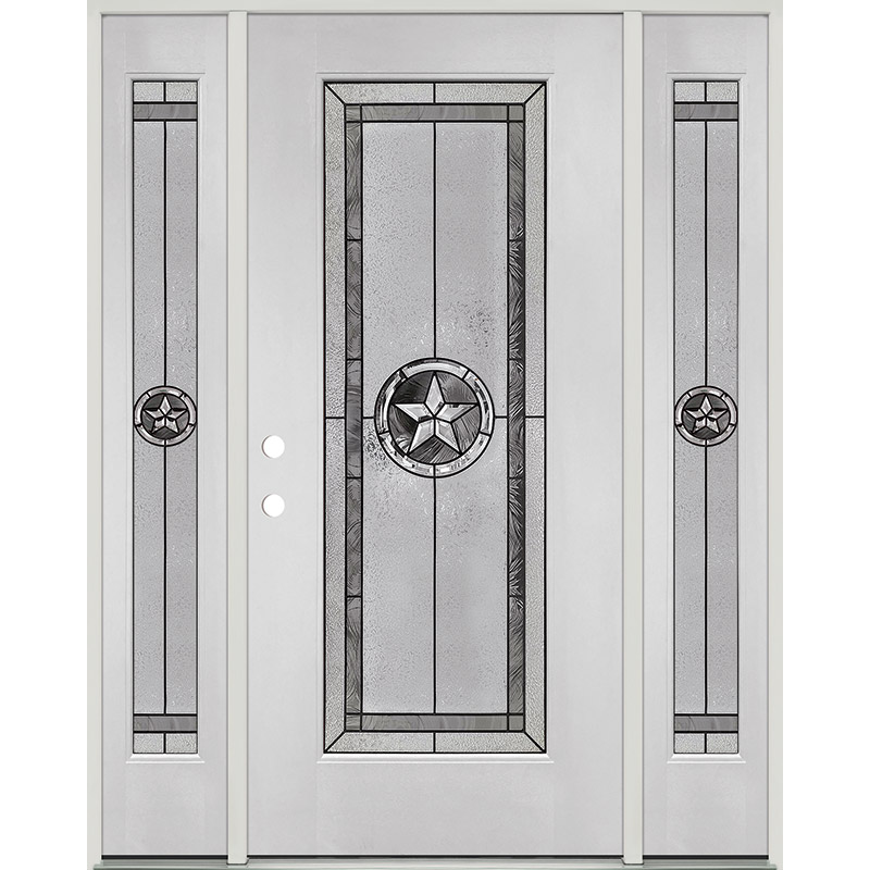 8'0 Wide Full Lite Fiberglass Patio Prehung Double Door Unit with  Sidelites - Door Clearance Center