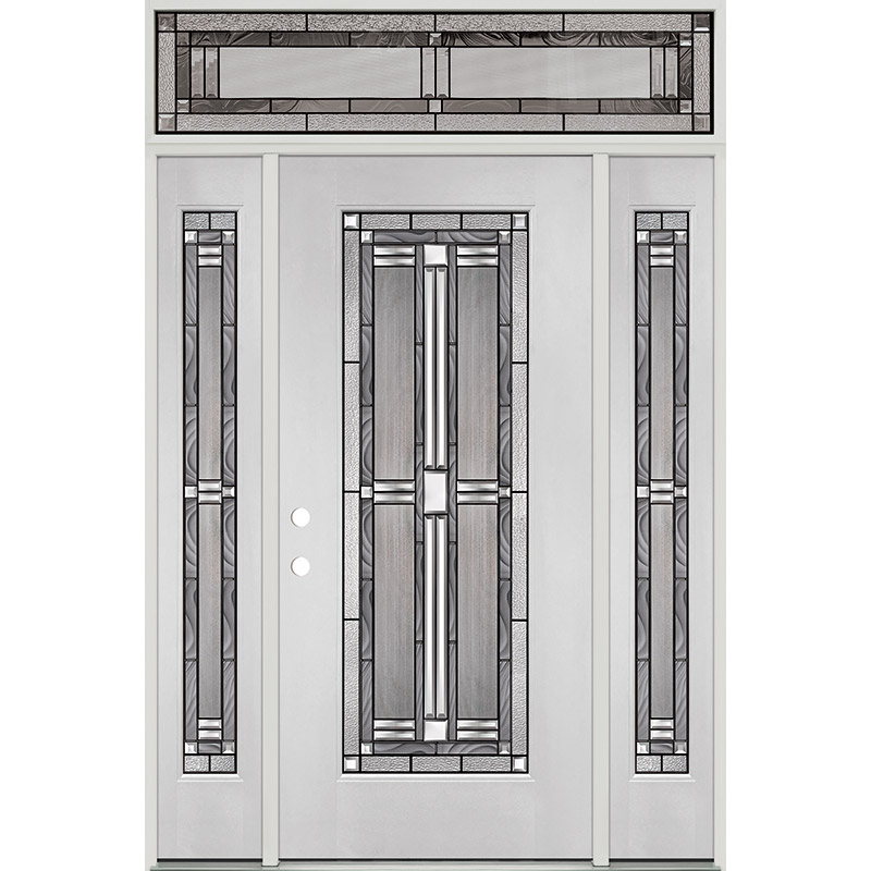 8'0 Wide Full Lite Fiberglass Patio Prehung Double Door Unit with  Sidelites - Door Clearance Center