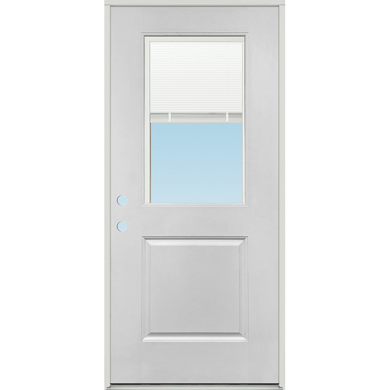 Miniblind Half Lite Fiberglass Prehung Door Unit Door Clearance Center