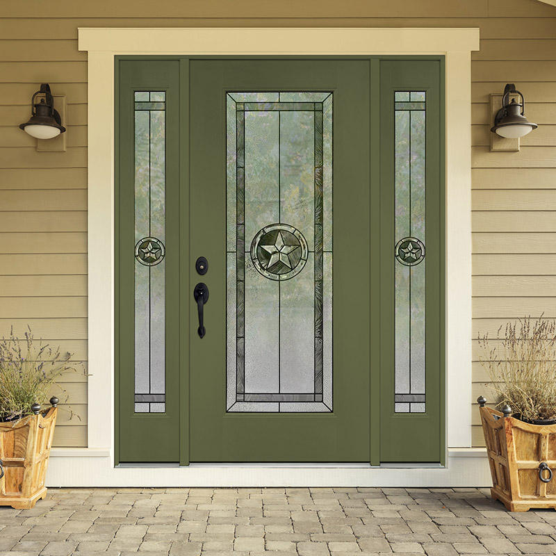 8'0 Wide Full Lite Fiberglass Patio Prehung Double Door Unit with  Sidelites - Door Clearance Center