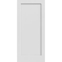 6'8" Tall 1-Panel Shaker Primed Interior Wood Door Slab