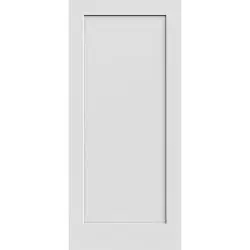 6'8" Tall 1-Panel Shaker Primed Interior Wood Door Slab - 24"