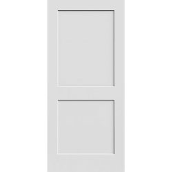 6'8" Tall 2-Panel Shaker Primed Interior Wood Door Slab