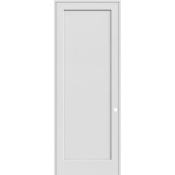 8'0" Tall 1-Panel Shaker Primed Interior Prehung Wood Door Unit