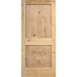 Interior 6'8" 2-Panel Shaker Knotty Alder Wood Door