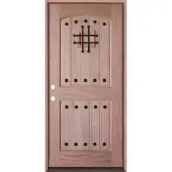 Rustic Mahogany Prehung Wood Door Unit #UM20 - Prehung Right Hand Inswing