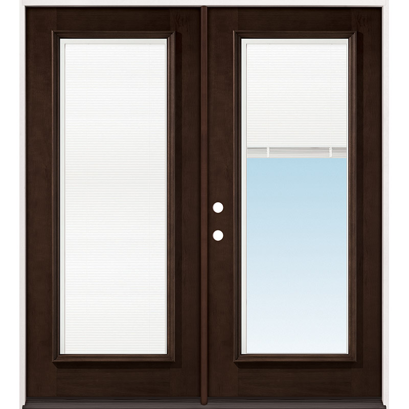 8-Lite Full Lite Fiberglass Prehung Patio Double Door Unit - Door Clearance  Center