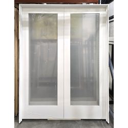 Clear Glass French Primed Interior Wood Double Doors 5/0