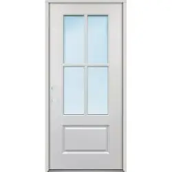 4-Lite Clear Low-E Fiberglass Prehung Door Unit #5204 - 36", Prehung Right Hand Inswing
