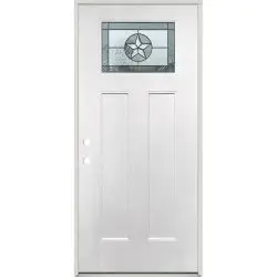 Craftsman Star Fiberglass Prehung Door Unit #230 - Prehung Right Hand Inswing