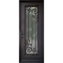 38" x 97" Athenian Iron Prehung Door Unit - Prehung Left Hand Inswing